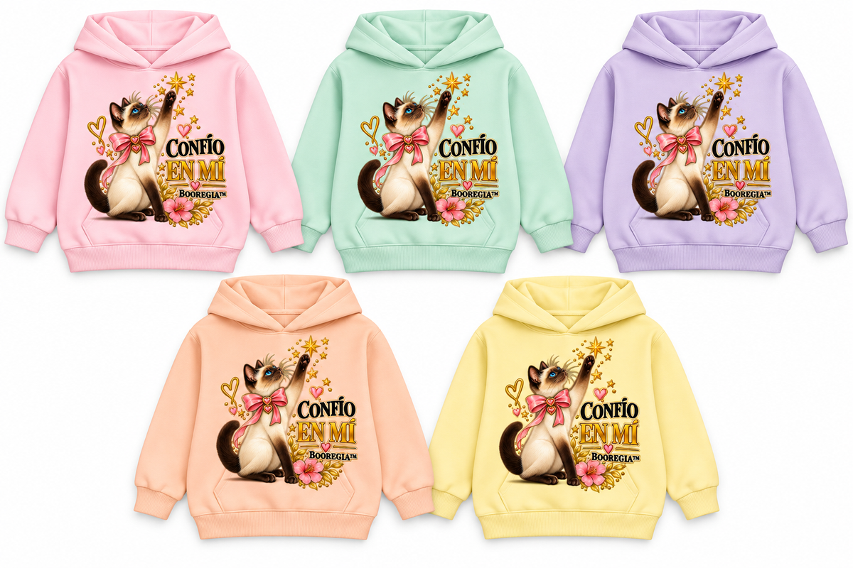 Sudadera Niñas Confío en Mí pasteles – BOOREGIA™